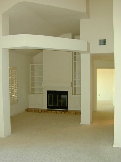 looking from living room to den area.